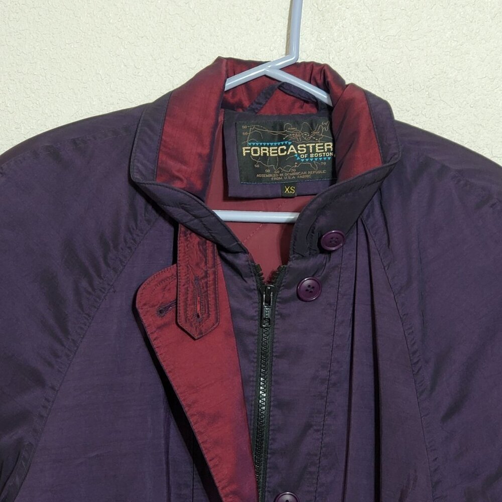 Forecaster Of Boston Winter Coat Womans XS Thermoloft Insulated Eggplant Nylon - Picture 10 of 11